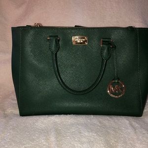 Green Michael Kors purse